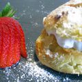 Petits choux fraises chantilly