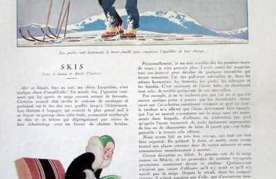 Ski rene vincent illustration ancienne sp35