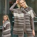 Modèles de tricots à rayures et poncho au crochet