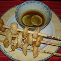 Recette Glamour #2 : Brochettes de poulet thaïes, sauce gingembre