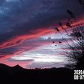 Juste avant Noël, un ciel tout de rouge......
