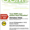 "les OGM sous toutes leurs facettes" par Ch. Vélot