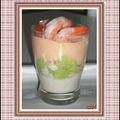 Crabes et crevettes en verrine