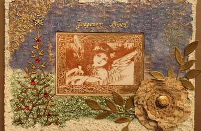 Echange carte de noel sur Libertyscrap et challenge décembre Crafty Individuals