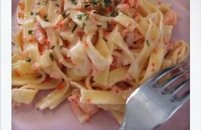 Tagliatelles en habit de rose 