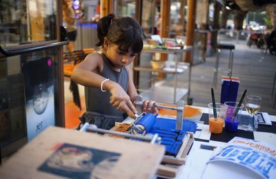 Atelier typographie à la bibliothèque d'Amanlis le 6 février