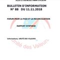 BULLETIN D'INFORMATION  N° 88  DU 11.11.2018