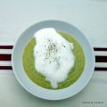 Crème de courgettes au lait, écume de parmesan