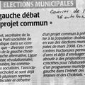 Municipales Choletaises : Construction à gauche