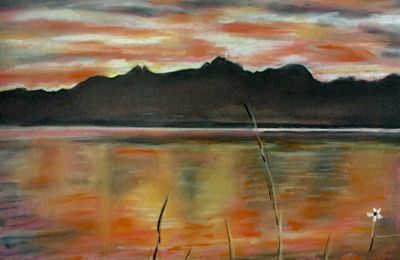 Lever de soleil sur le lac Leman