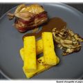 CAILLES AUX CEPES, SAUCE FOIE GRAS