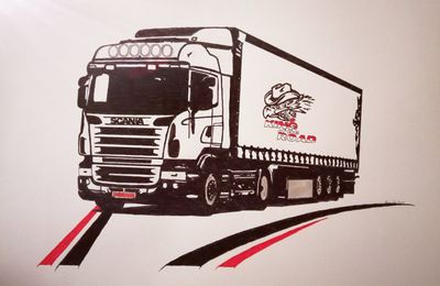 Dessin divers: camion scania 