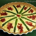 Tarte aux asperges vertes, ricotta et jambon de Parme