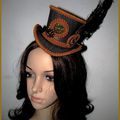 Chapeau Haut de Forme Bibi Mariage Steampunk Victorien 