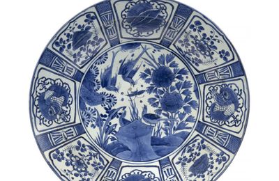 An large Arita charger, Japan, Edo period, 17th century