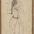 Youth Holds a Falcon, ca. 1575-1580. Qazwin, Iran