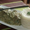 Curry vert de boeuf aux aubergines thaïes