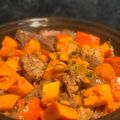 TAJINE D'AGNEAU AU POTIMARRON AMANDES ET MIEL