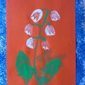 Brin de muguet en peinture