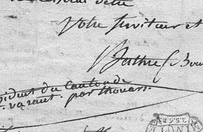 THOUARS (79) CORRESPONDANCE ENTRE BERTHRE DE BOURNISEAUX ET UN ANCIEN BLEU, GUILLAUME, DE BESANÇON - 1ÈRE PARTIE