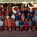 Ecole publique de filles  grande section 1971-72