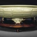 A Longquan celadon tripod bulb bowl, Ming dynasty, 14th-15th century