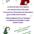 Vendredi 02 décembre à 18h30 devant l'école Illumination des décorations de fin d'années pour les Habitants de la Commune