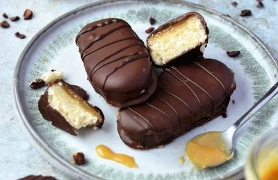 Barres crues {chocolat/caramel} #vegan #glutenfree #raw