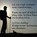 La vie c'est comme une randonnée.