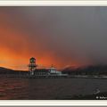 Il neige sur le lac Magog