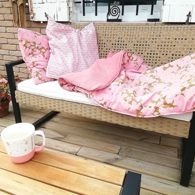 Plaid et housse de coussin de canapé 