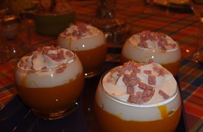 CAPUCCINO DE POTIMARRON A L'ANDOUILLE DE VIRE 