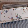 Ancien Plat à Cake Porcelaine Haviland Décor Fleurs Vintage