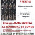 CAEN, abbatiale St Etienne: COMMEMORATION du 930ème anniversaire de la mort de Guillaume le CONQUERANT