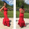 Robe de flamenco rouge