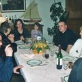 Maman, Papa, Josiane, Georges,Virginie, Marie et Richard à Orgeville lors d'un réveillon de Noël...