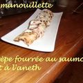 Crêpe fourrée au saumon et  à l'aneth