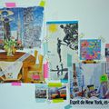 Moodboard - collé avec des masking tapes