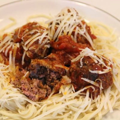 Mes polpettes à la sauce tomate.