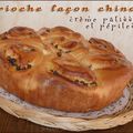 Brioche façon chinois à la crème pâtissière et pépites de chocolat