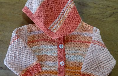 Tricot : Une petite veste à capuche