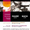 3 concerts avec des œuvres de Bach et de Fauré 