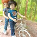 Balade en vélo en forêt (Arthur et Thomas)