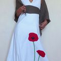 ******** Robe Sarouel Coquelicots et son étole,