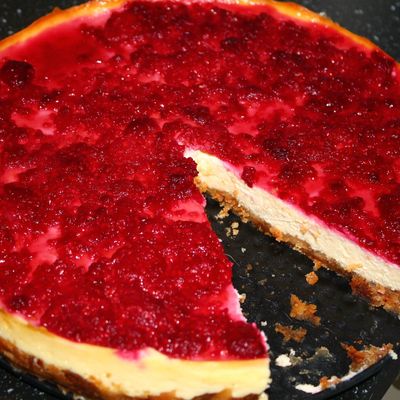 Mon cheesecake aux framboises