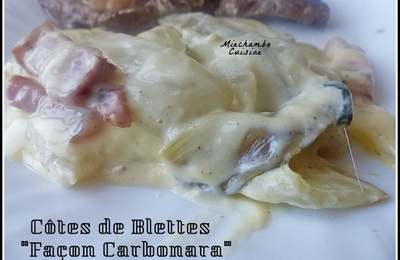 Côtes de blettes "façon carbonara"