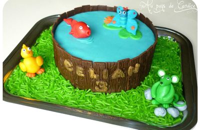 Bassin d'eau avec animaux