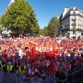 En FOrce pour nos retraites , non à la retraite à points 15 000 manifestants réunis à Paris !