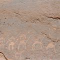 Inscriptions nabatéennes dans le Wadi Rum