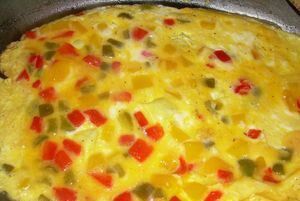 Omelettes aux légumes pimentés